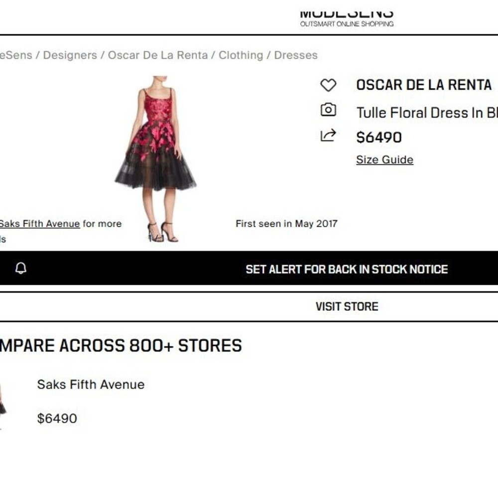 NWOT. $6490 OSCAR DE LA RENTA Embroidered Tulle Cocktail Dress Sz 4 blue - Picture 8 of 16